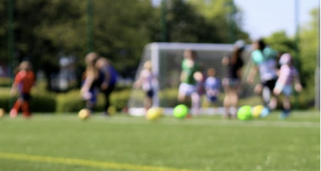 Kids playing soccer